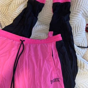 vs pink windbreaker track pant